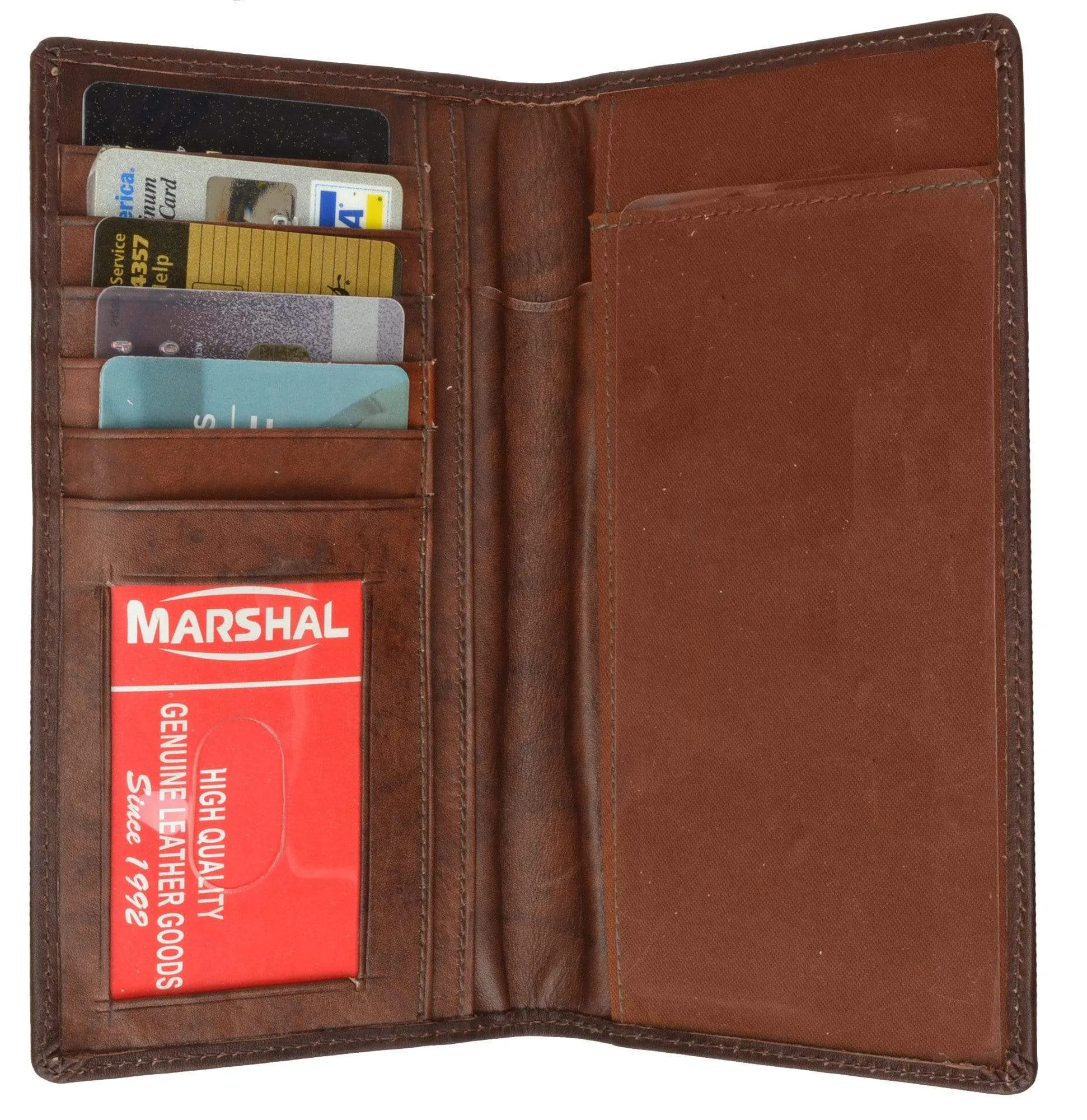 Leather Checkbook Holder Credit Card ID Organizer 953 CF (C)