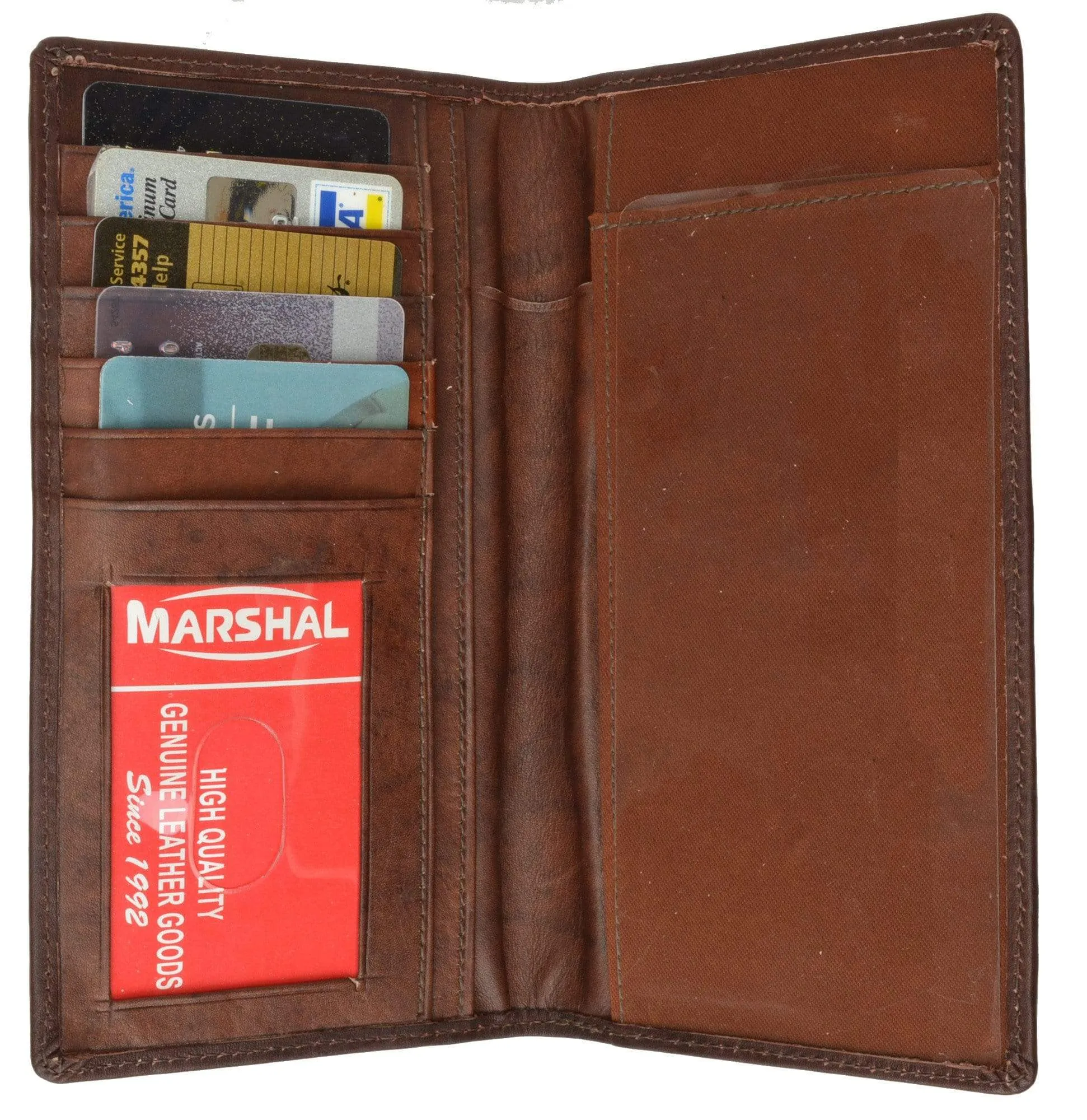 Leather Checkbook Holder Credit Card ID Organizer 953 CF (C)