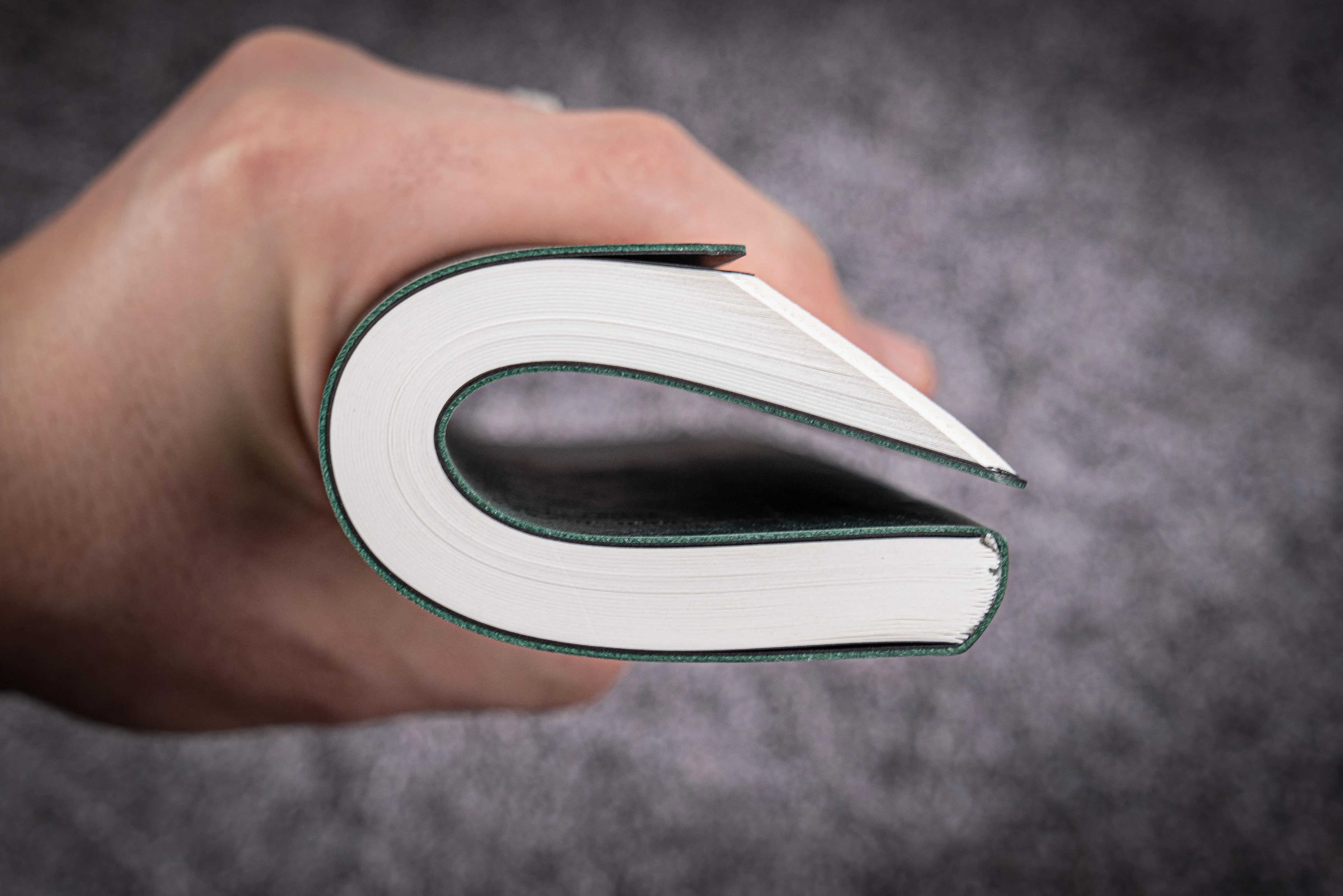 Leather Notebook - Tomoe River Paper - A6 - Crazy Horse Forest Green