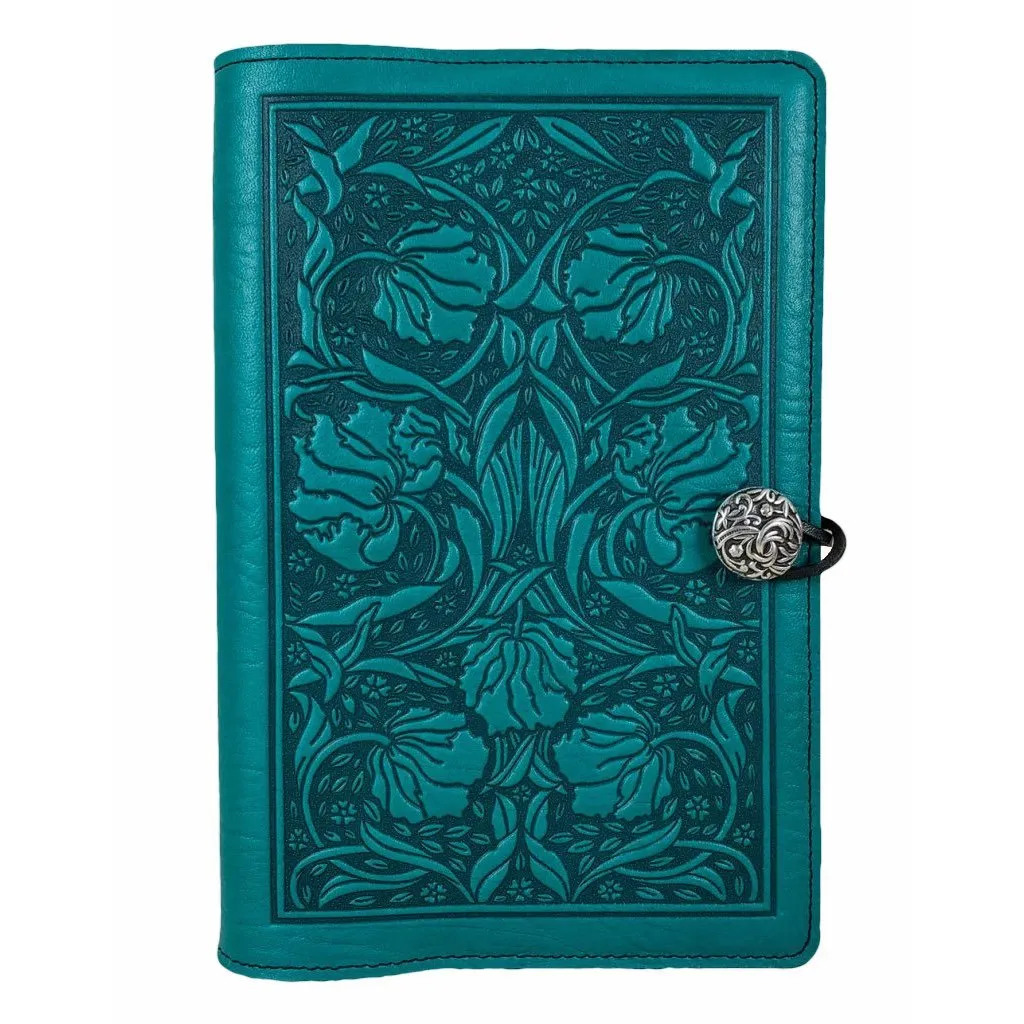 Leather Refillable Journal Notebook, William Morris Tulips