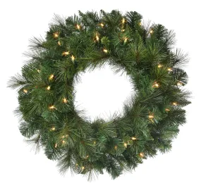 Lit Deluxe Belgium Wreath, 24"
