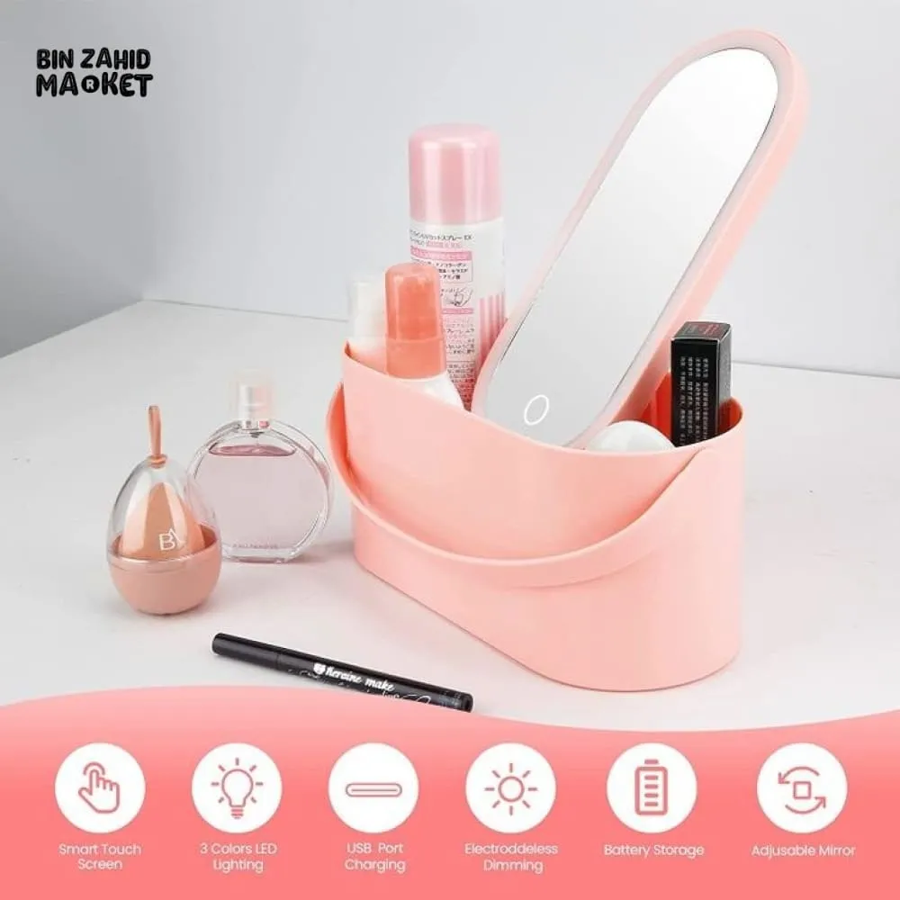 MAKEUP BOX WITH LED MIRROR