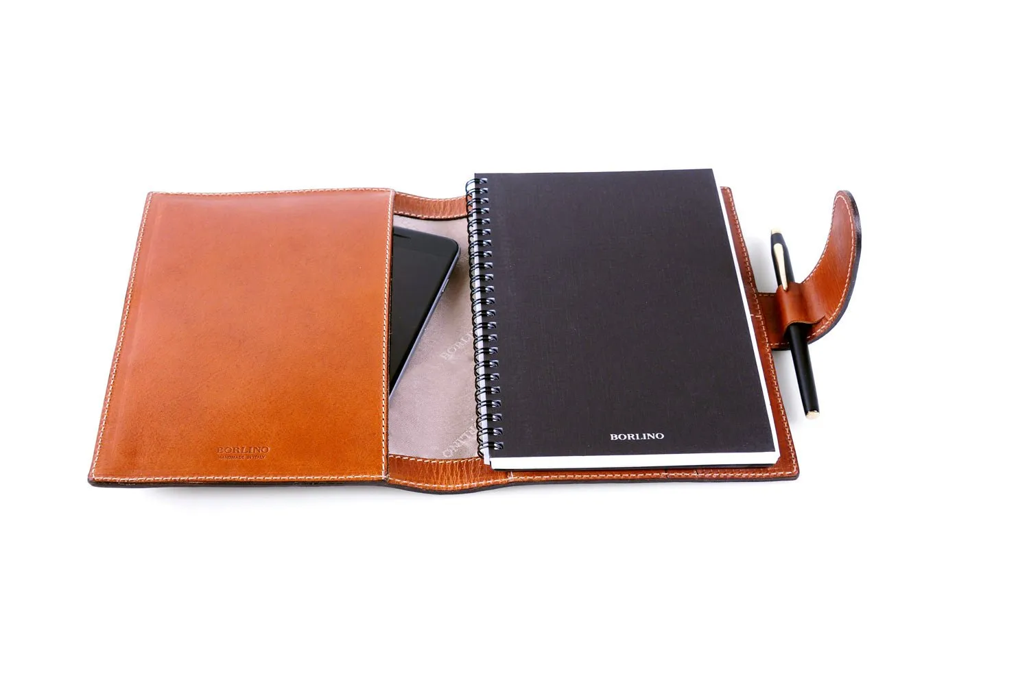 Medium-Size Vachetta Strap Padfolio - Terra
