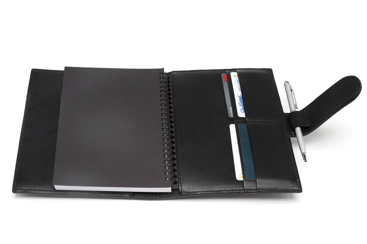 Medium Vachetta Strap Padfolio - Onyx Black