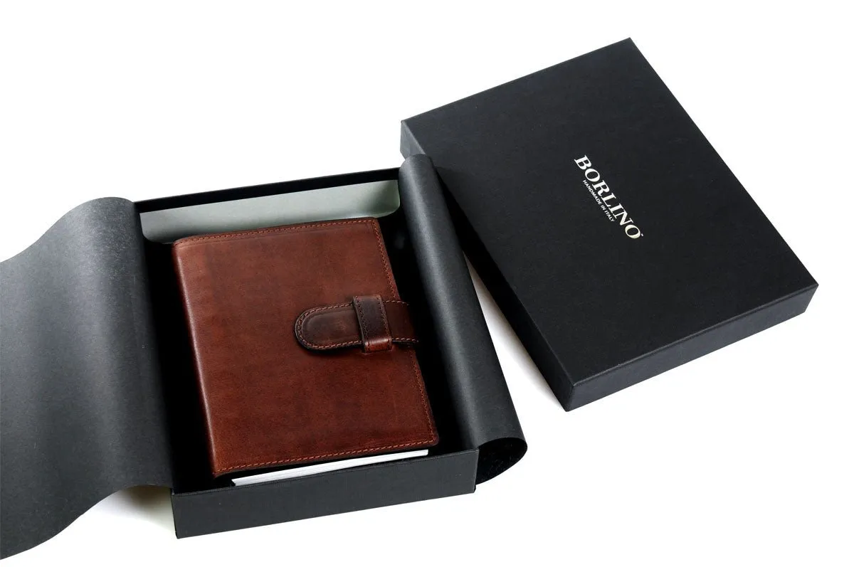 Medium Vachetta Strap Padfolio - Walnut