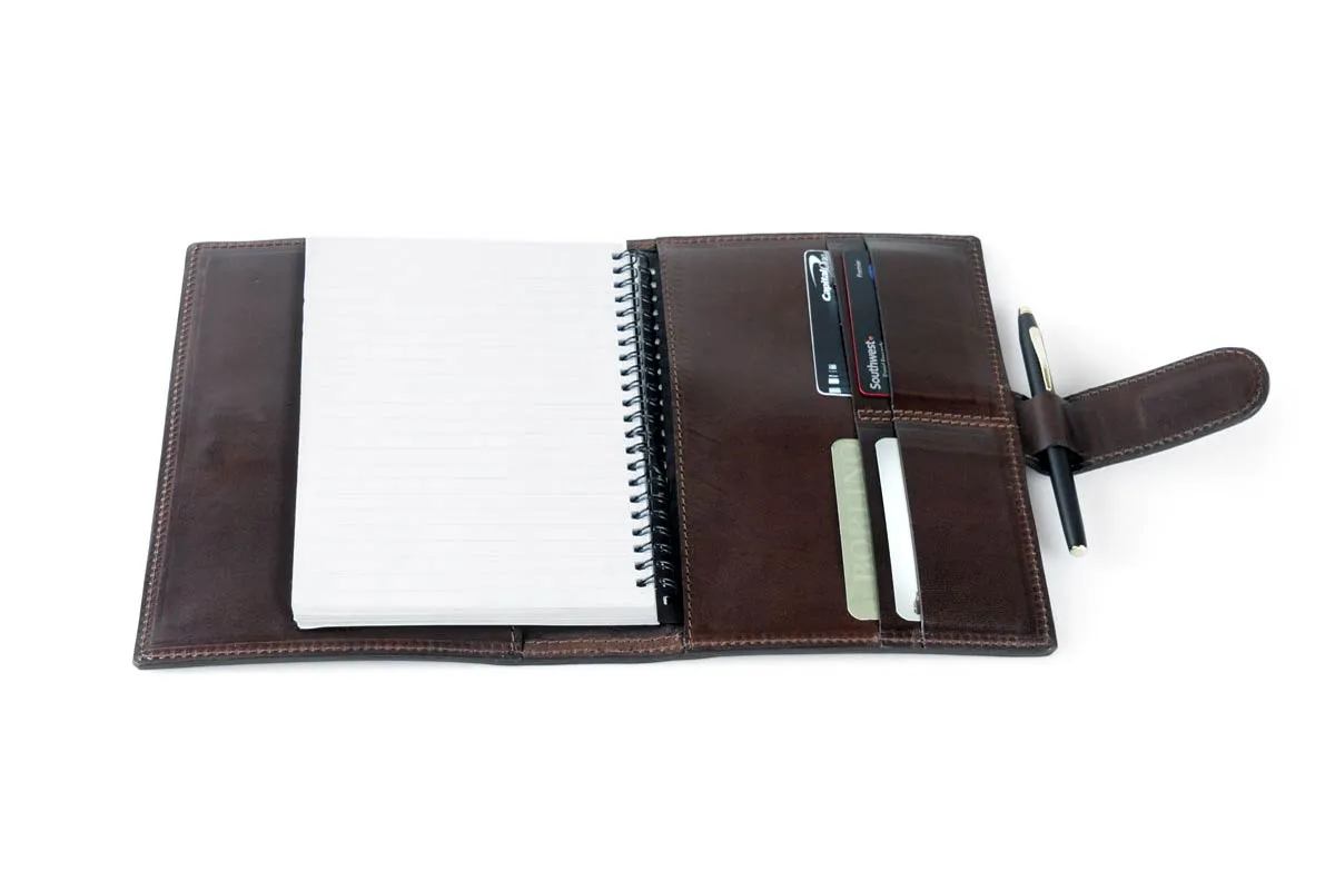 Medium Vachetta Strap Padfolio - Walnut