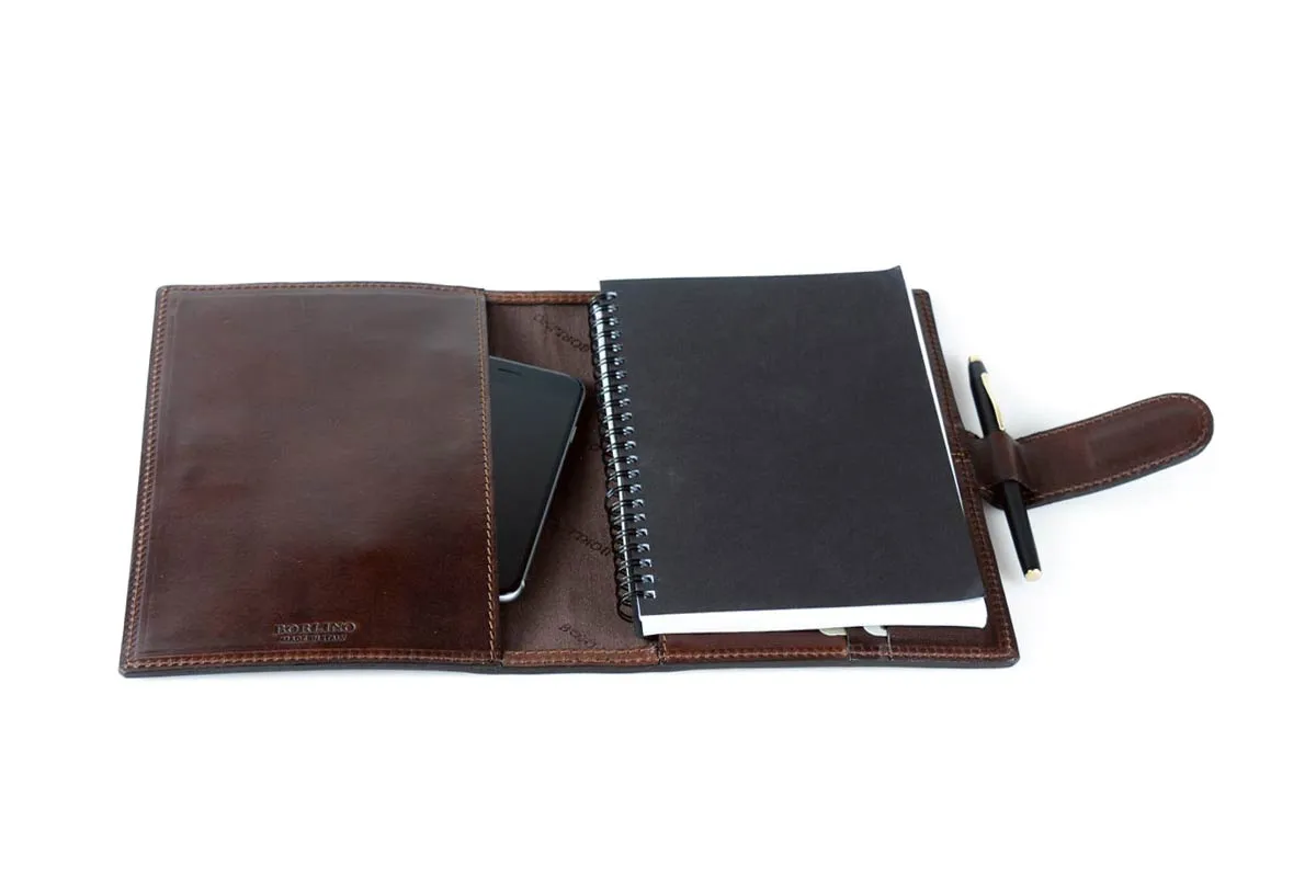 Medium Vachetta Strap Padfolio - Walnut