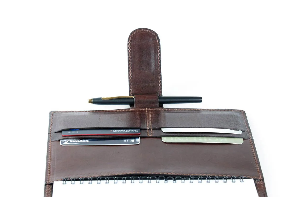 Medium Vachetta Strap Padfolio - Walnut