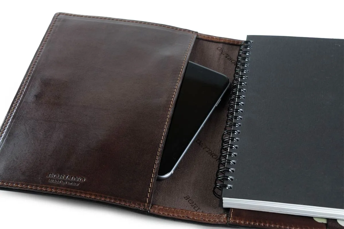 Medium Vachetta Strap Padfolio - Walnut