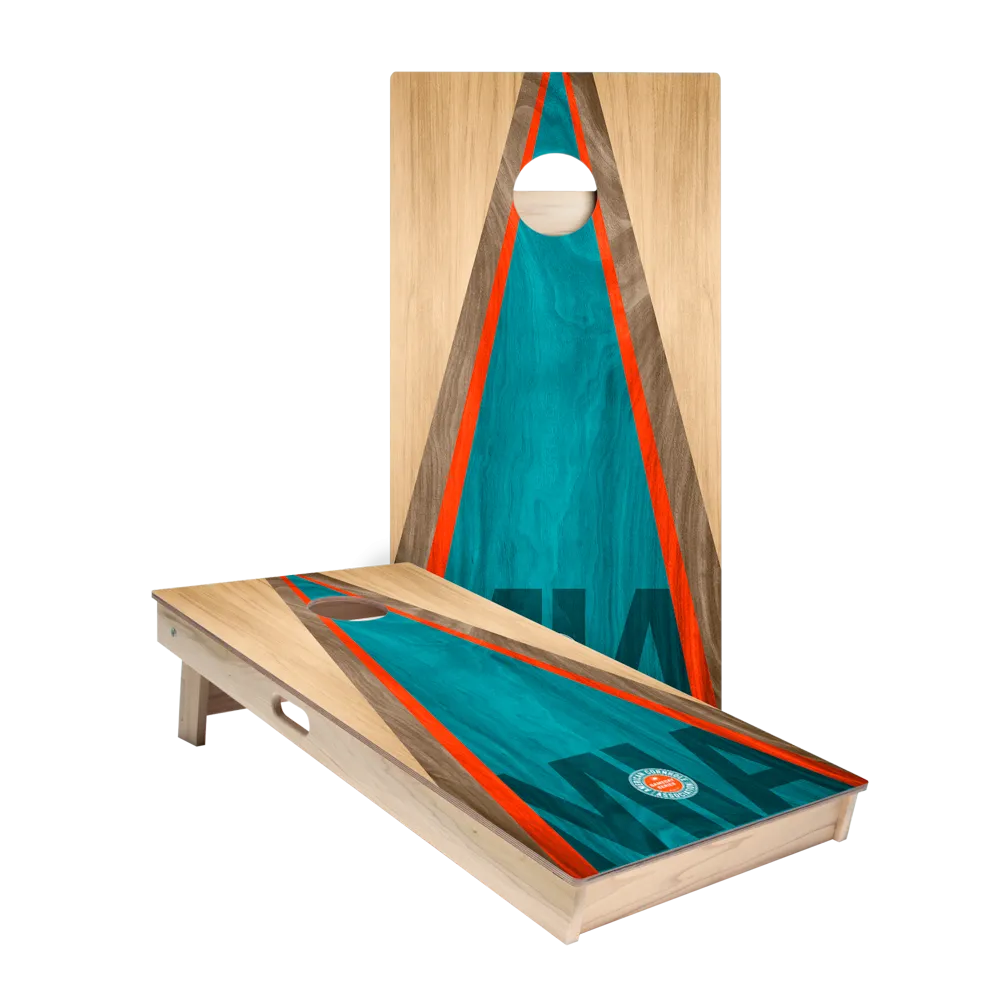 Miami Football Gameday Classic Triangle Star Cornhole Boards