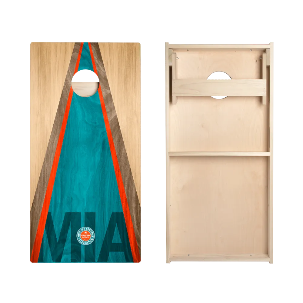 Miami Football Gameday Classic Triangle Star Cornhole Boards