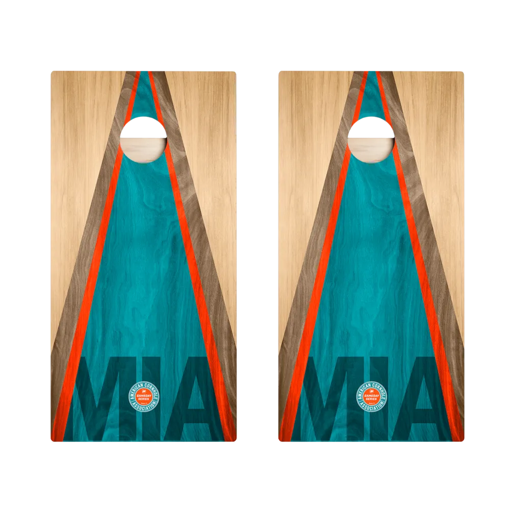 Miami Football Gameday Classic Triangle Star Cornhole Boards