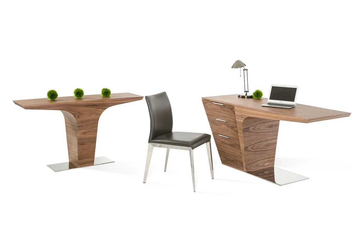 Modrest Bismarck Contemporary Walnut Console Table