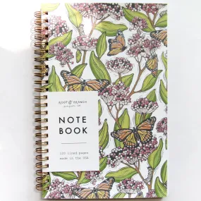 Monarch   Milkweed Spiral Notebook
