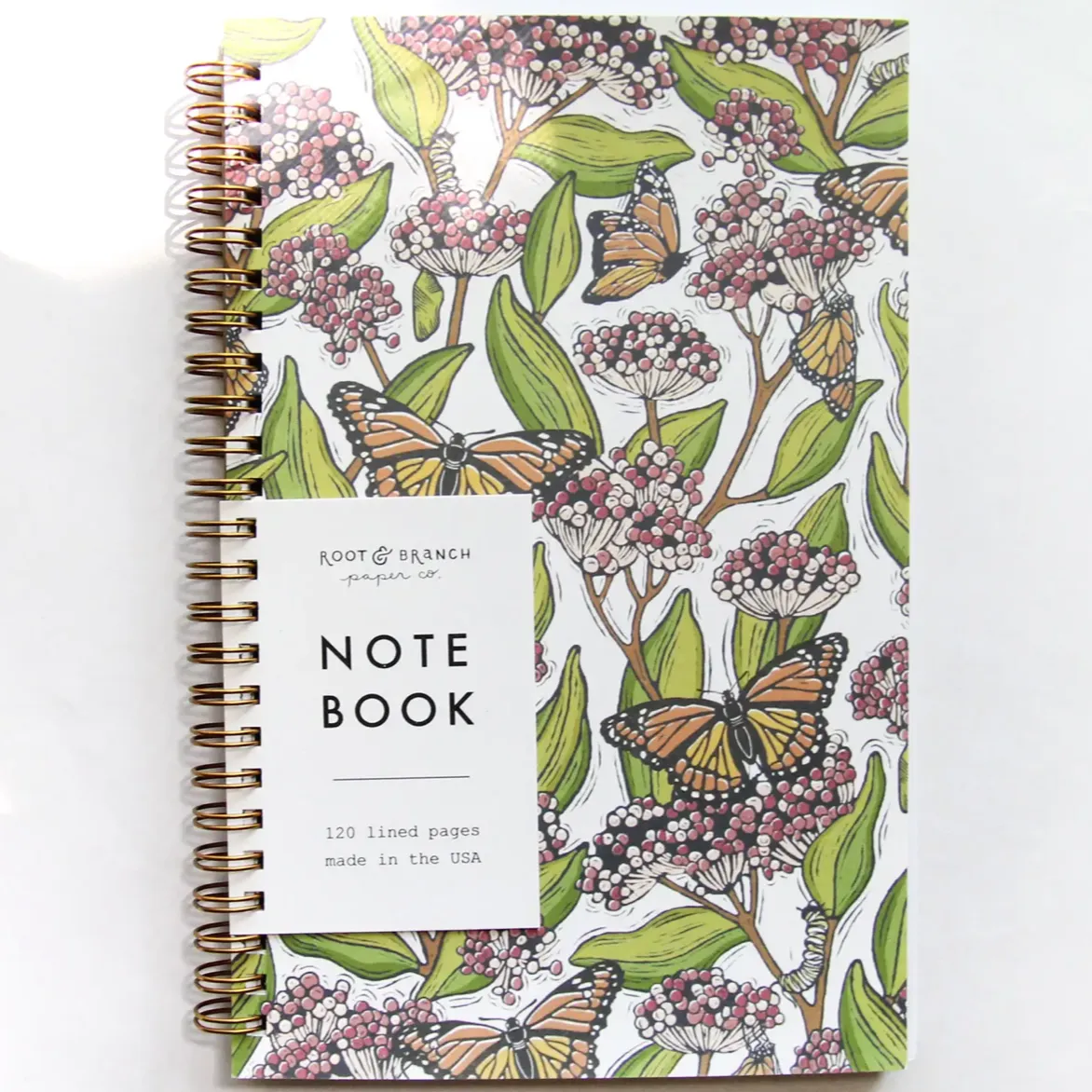Monarch   Milkweed Spiral Notebook