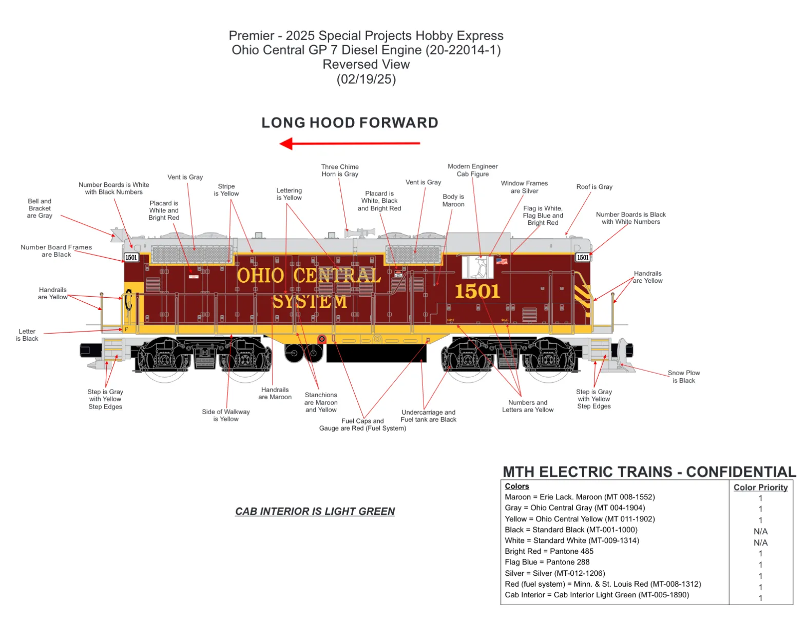 O GP7 Ohio Central #1501 Hobby Express Exclusive PRE-ORDER