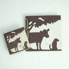 On The Farm - Cow & Dog - Bark - Twine Eco-friendly Journal and Scratch Pad Set