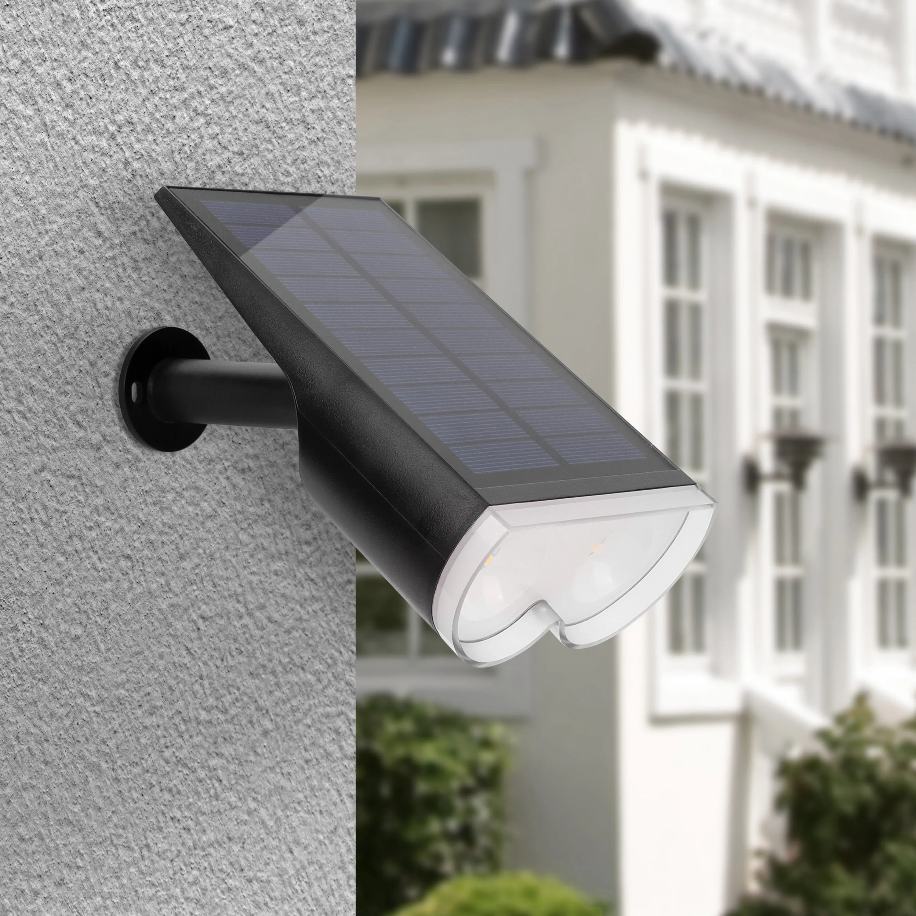 Outdoor Solar Spotlight w/ Wall-Mount & Ground-Stake