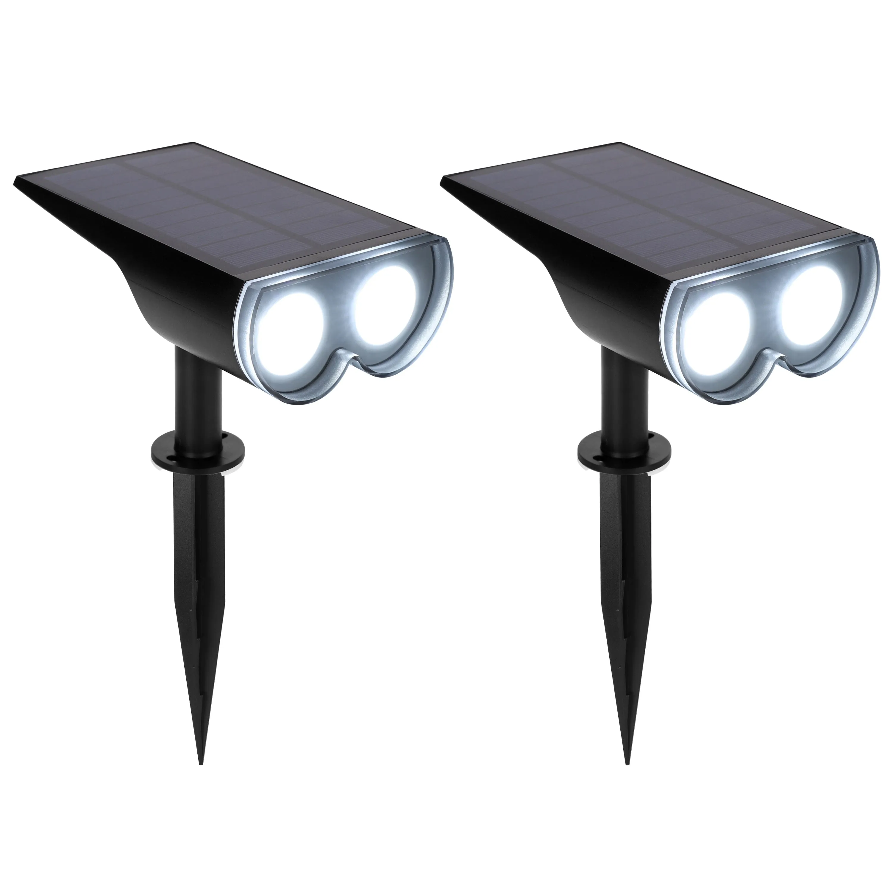 Outdoor Solar Spotlight w/ Wall-Mount & Ground-Stake