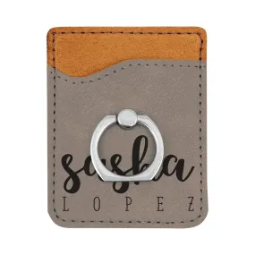 Personalized First Name Phone Wallet, Custom Engraved Phone Wallet, Cell Phone Wallet with Stand, Credit Card Holder, Phone Pocket, Card Caddy, iPhone Wallet Case, Card Holder, Cell Phone Caddy