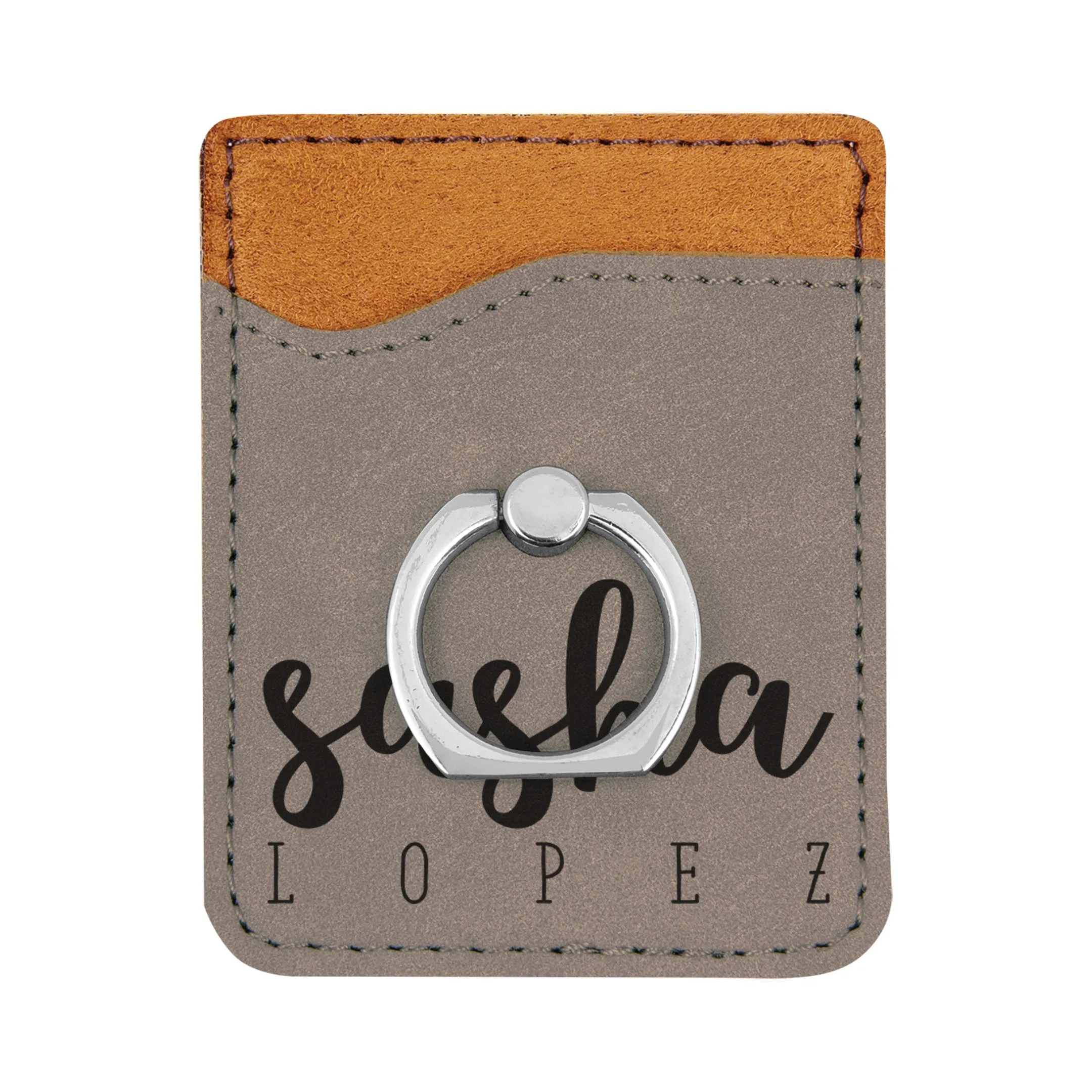 Personalized First Name Phone Wallet, Custom Engraved Phone Wallet, Cell Phone Wallet with Stand, Credit Card Holder, Phone Pocket, Card Caddy, iPhone Wallet Case, Card Holder, Cell Phone Caddy