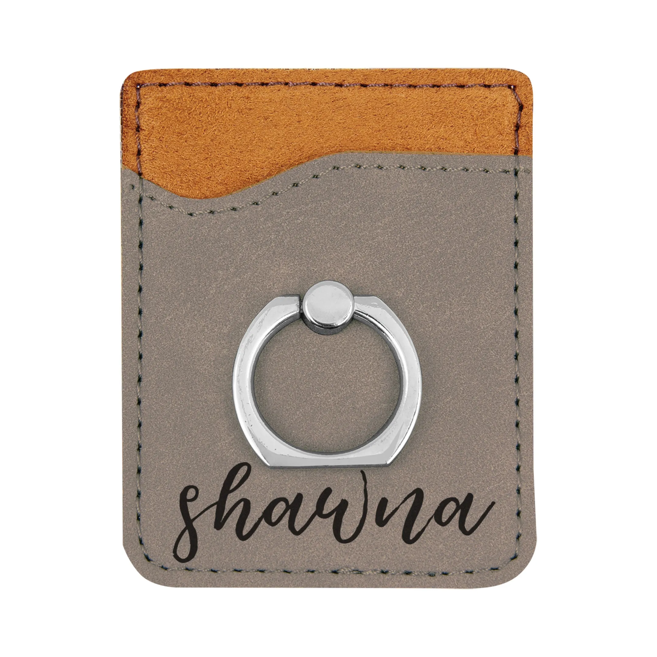 Personalized First Name Phone Wallet, Custom Engraved Phone Wallet, Cell Phone Wallet with Stand, Credit Card Holder, Phone Pocket, Card Caddy, iPhone Wallet Case, Card Holder, Cell Phone Card