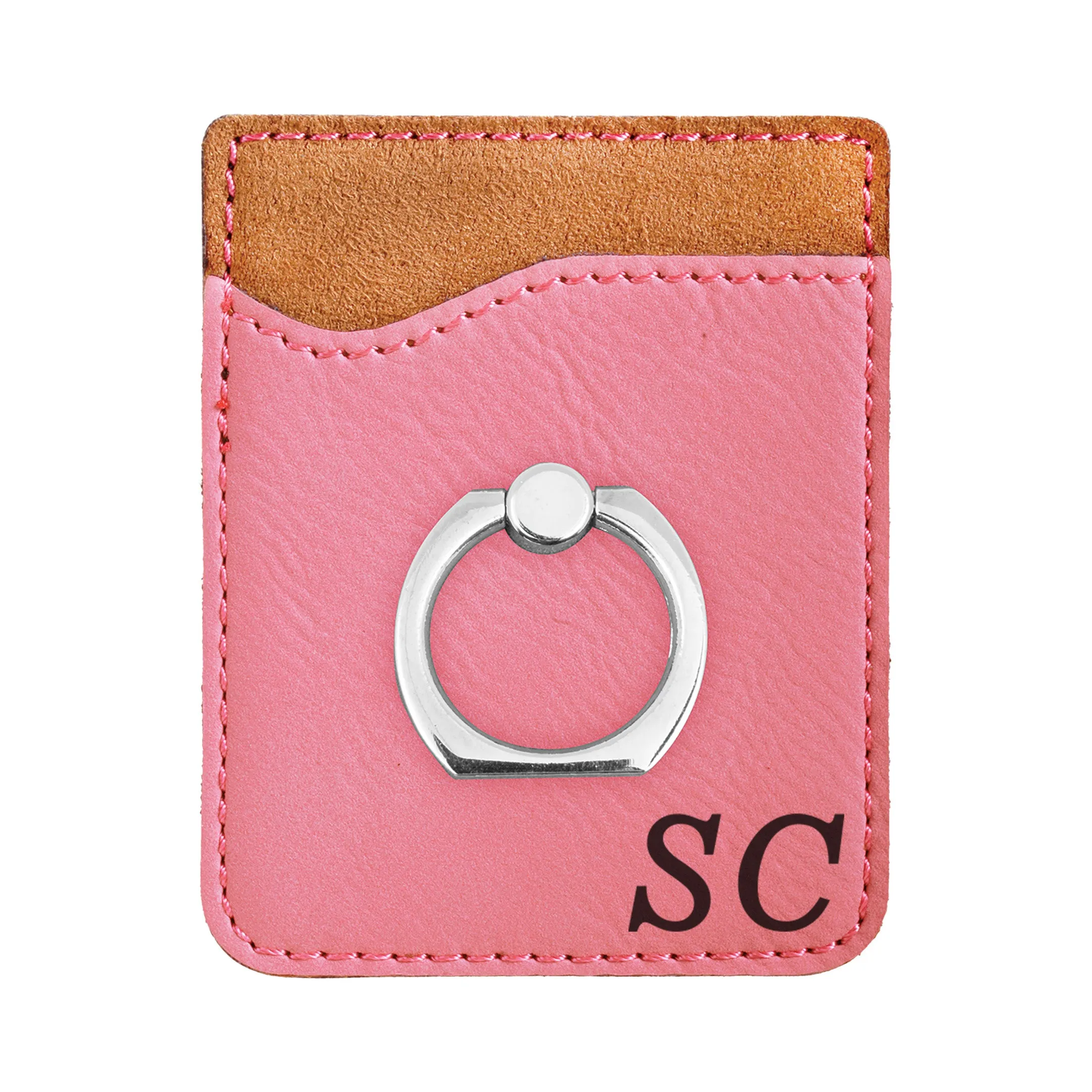 Personalized Initials Phone Wallet, Custom Engraved Phone Wallet, Cell Phone Wallet with Stand, Credit Card Holder, Phone Pocket, Card Caddy, iPhone Wallet Case, Card Holder, Cell Phone Caddy