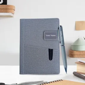 Personalized Jute Notebook Diary and Pen