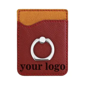 Personalized Logo Phone Wallet, Custom Engraved Phone Wallet, Cell Phone Wallet with Stand, Credit Card Holder, Phone Pocket, Card Caddy, iPhone Wallet Case, Card Holder, Cell Phone Card