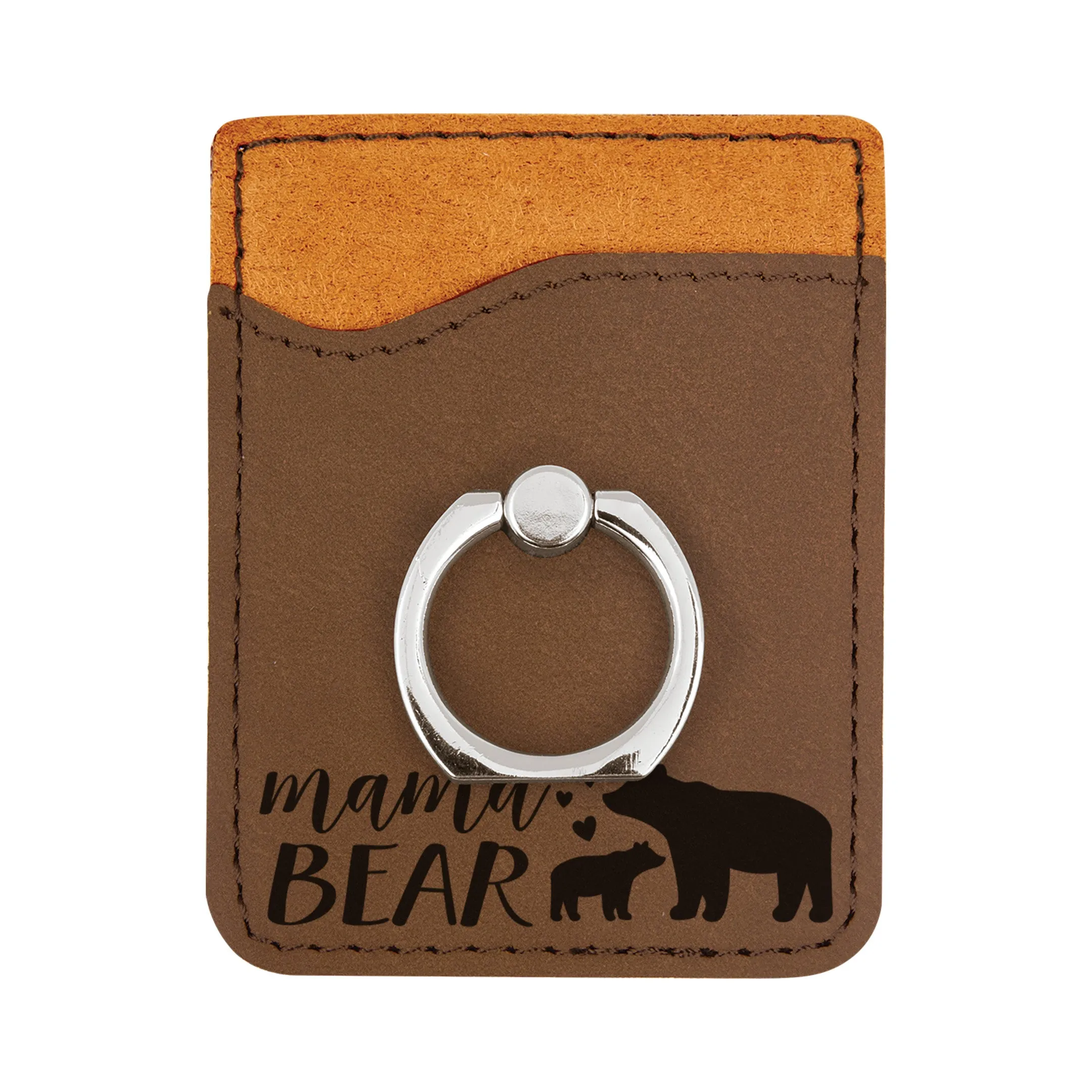 Personalized Mama Bear Phone Wallet, Custom Engraved Phone Wallet, Cell Phone Wallet with Stand, Credit Card Holder, Phone Pocket, Card Caddy, iPhone Wallet Case, Card Holder, Cell Phone Caddy