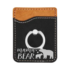 Personalized Mama Bear Phone Wallet, Custom Engraved Phone Wallet, Cell Phone Wallet with Stand, Credit Card Holder, Phone Pocket, Card Caddy, iPhone Wallet Case, Card Holder, Cell Phone Caddy