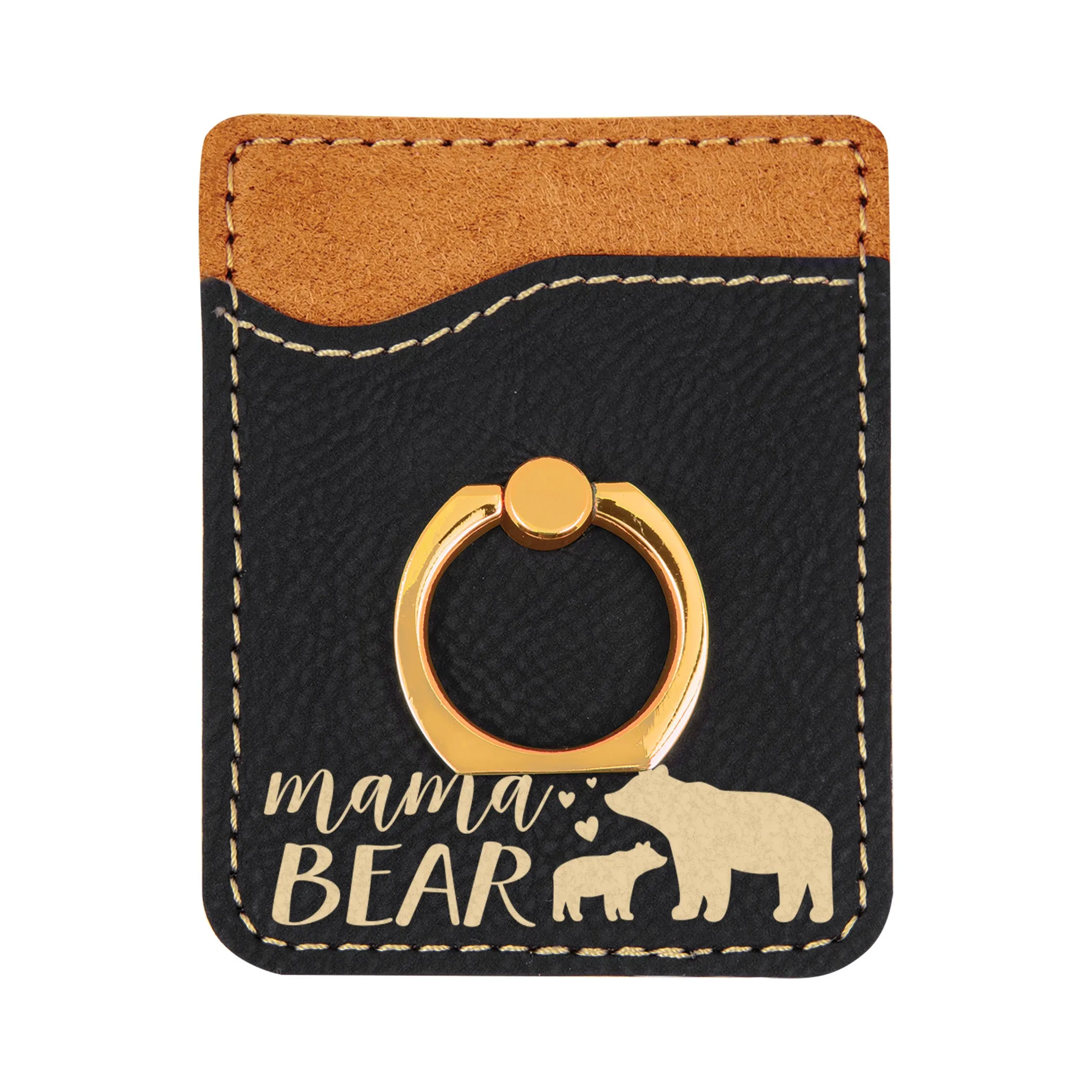 Personalized Mama Bear Phone Wallet, Custom Engraved Phone Wallet, Cell Phone Wallet with Stand, Credit Card Holder, Phone Pocket, Card Caddy, iPhone Wallet Case, Card Holder, Cell Phone Caddy