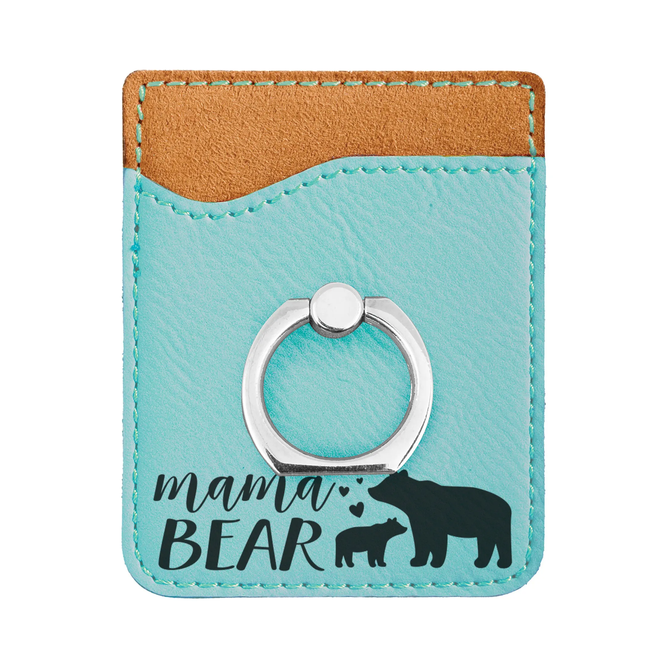Personalized Mama Bear Phone Wallet, Custom Engraved Phone Wallet, Cell Phone Wallet with Stand, Credit Card Holder, Phone Pocket, Card Caddy, iPhone Wallet Case, Card Holder, Cell Phone Caddy