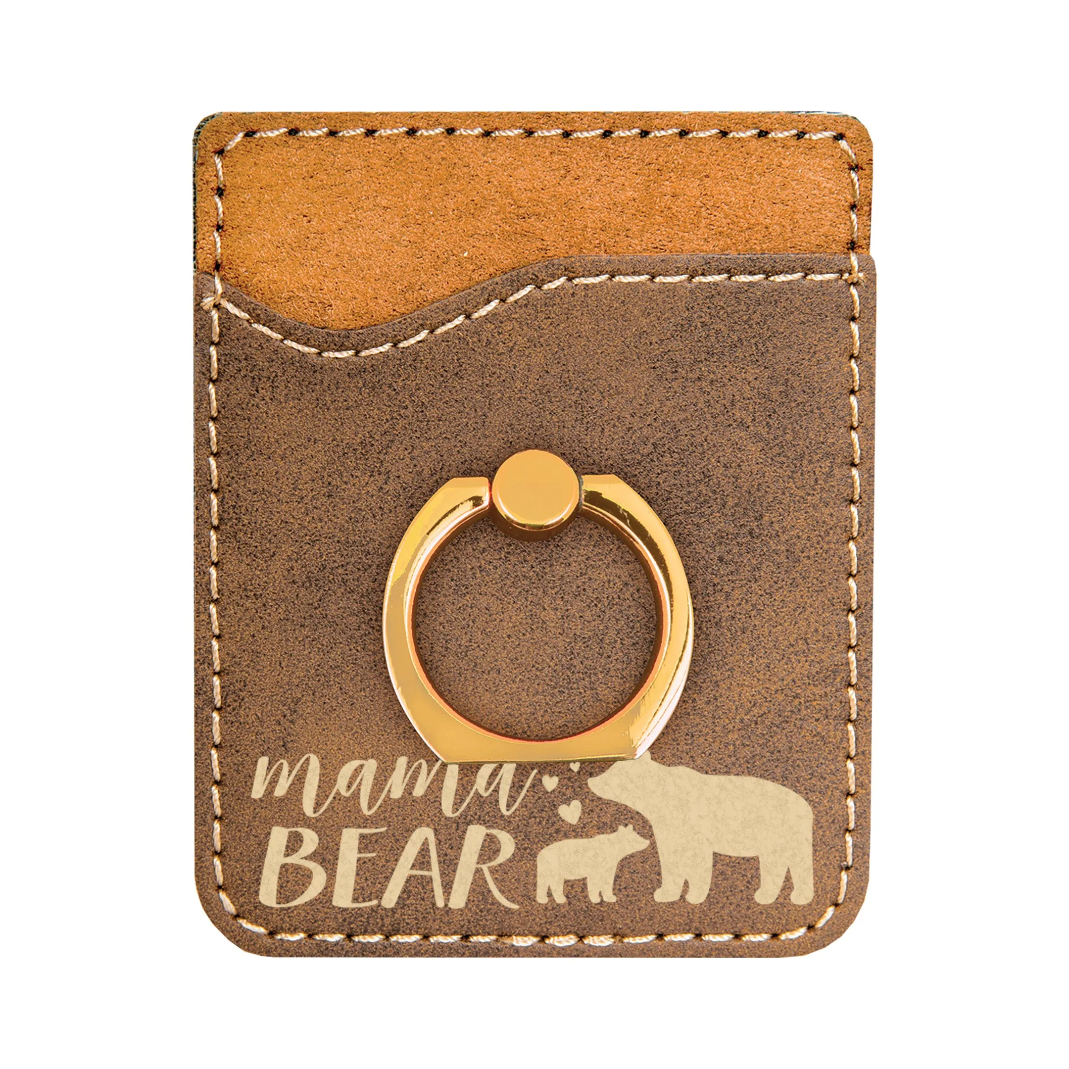 Personalized Mama Bear Phone Wallet, Custom Engraved Phone Wallet, Cell Phone Wallet with Stand, Credit Card Holder, Phone Pocket, Card Caddy, iPhone Wallet Case, Card Holder, Cell Phone Caddy