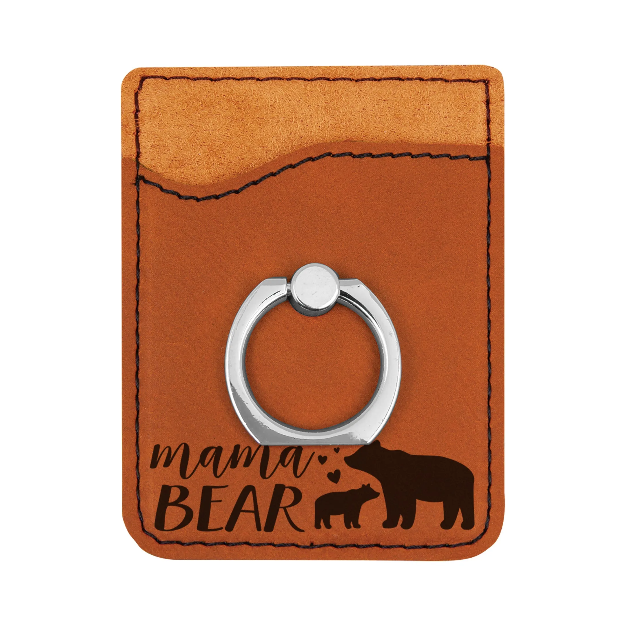 Personalized Mama Bear Phone Wallet, Custom Engraved Phone Wallet, Cell Phone Wallet with Stand, Credit Card Holder, Phone Pocket, Card Caddy, iPhone Wallet Case, Card Holder, Cell Phone Caddy