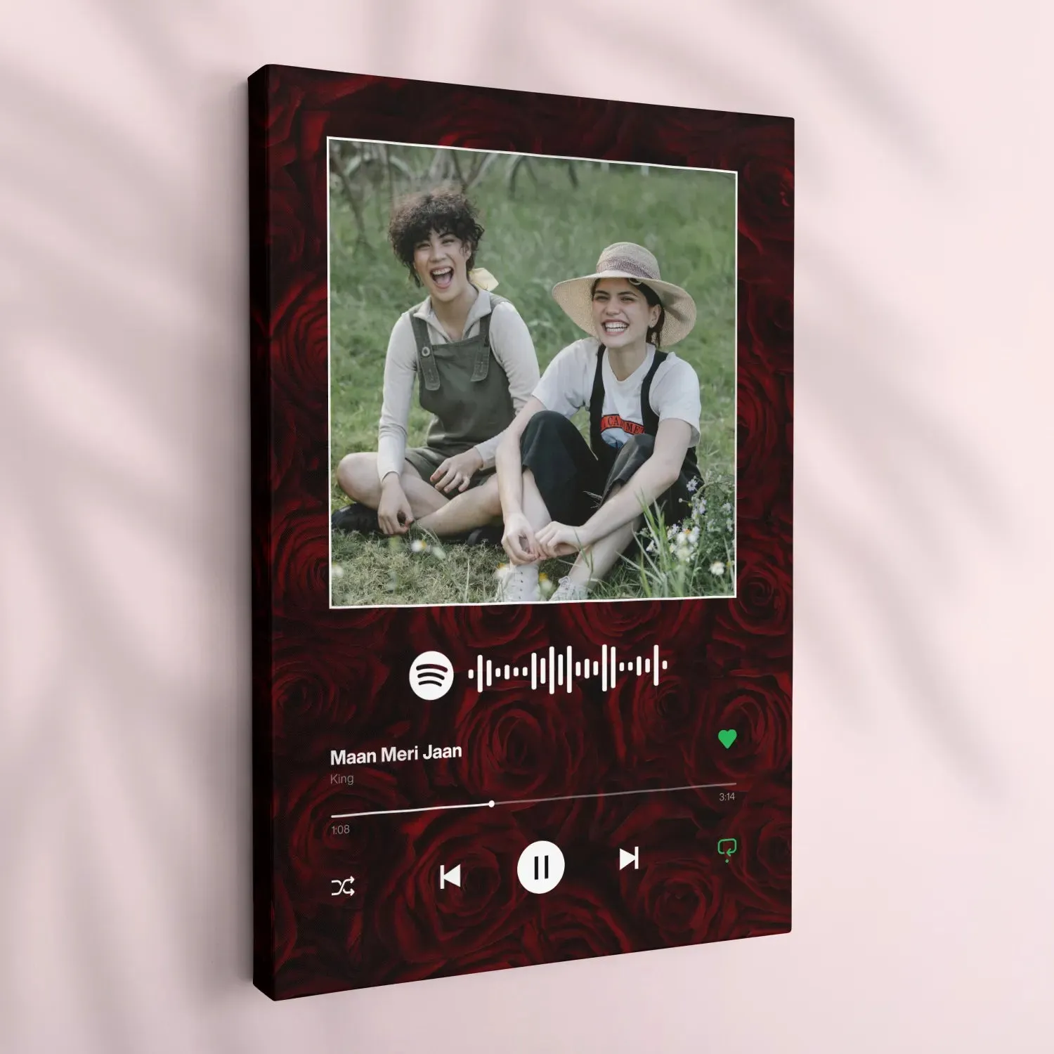 Personalized Music Plaque - Roses In Backdrop
