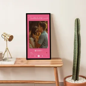 Pink Color Backdrop Spotify Picture Frame