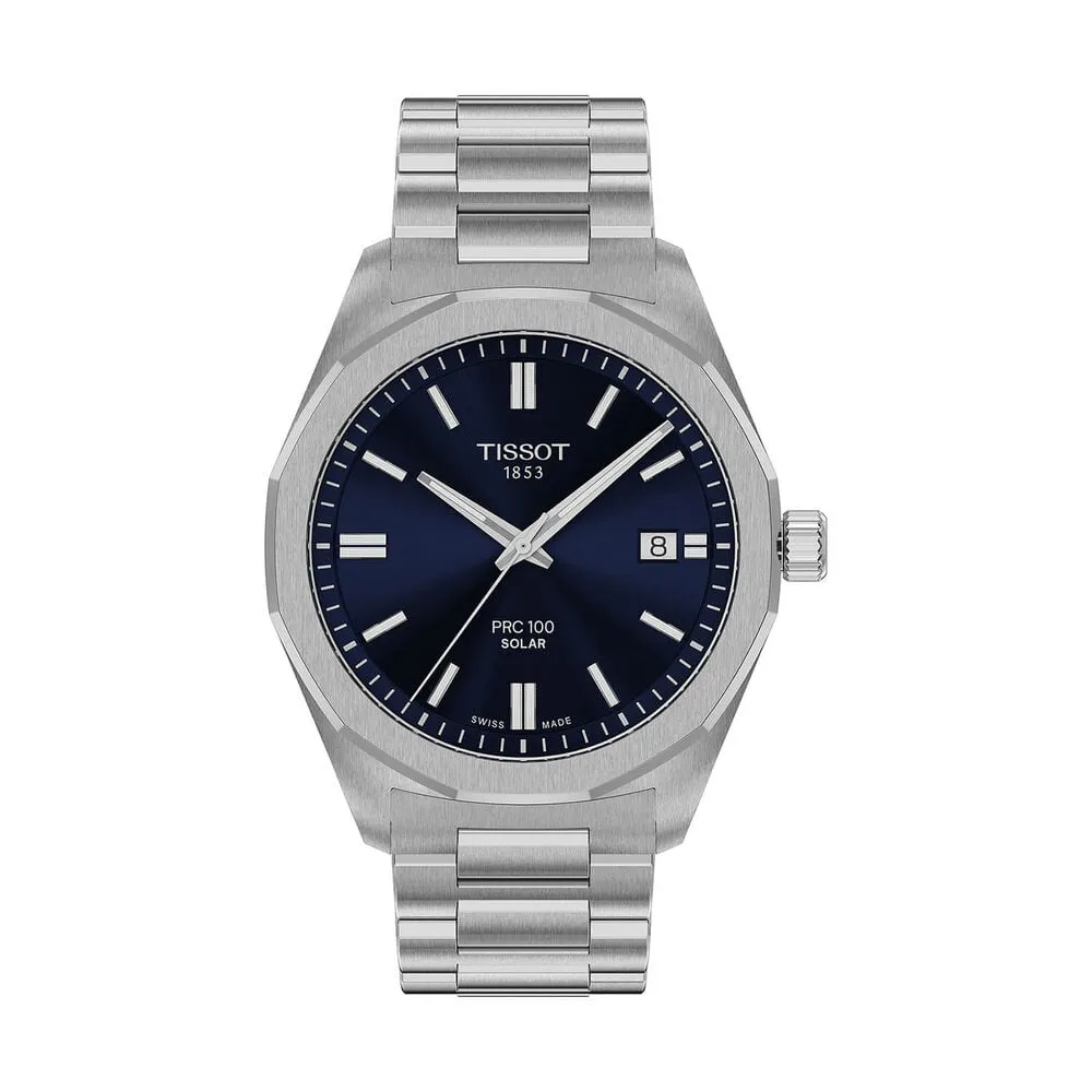 PRC 100 SOLAR Steel/Blue 39MM Watch