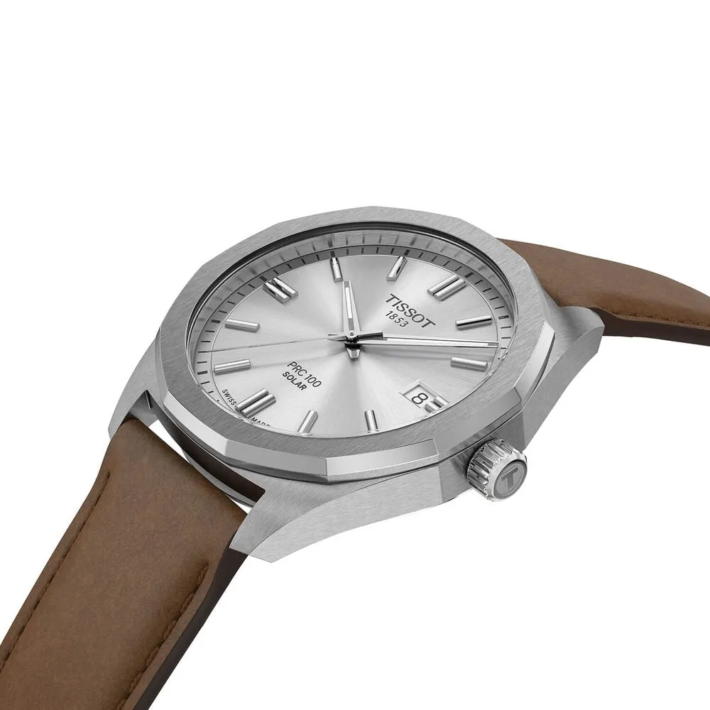 PRC 100 SOLAR Steel/Brown 39MM Watch