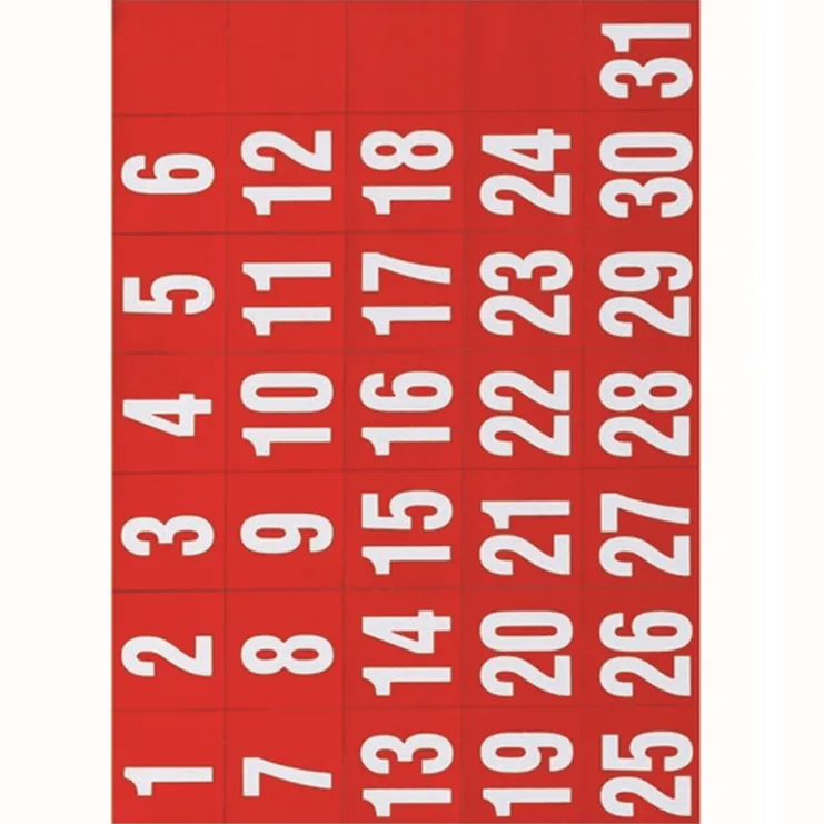 Quartet Magnetic Dates Blocks Red For Whiteboards Pack 31