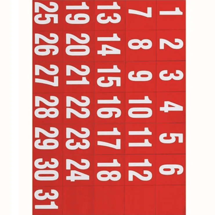 Quartet Magnetic Dates Blocks Red For Whiteboards Pack 31