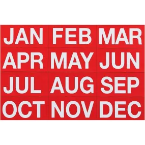 Quartet Magnetic Months Red Pack 12