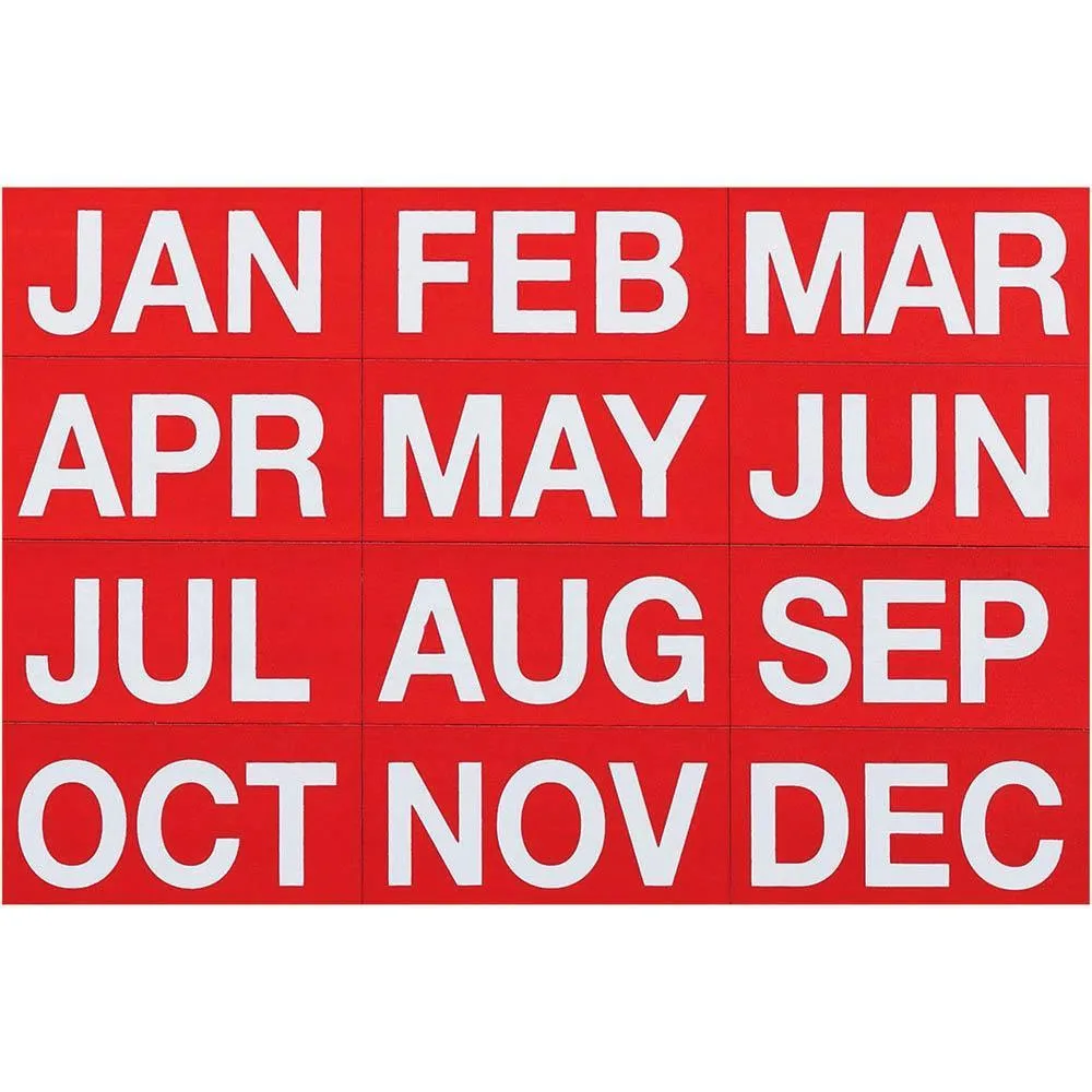 Quartet Magnetic Months Red Pack 12