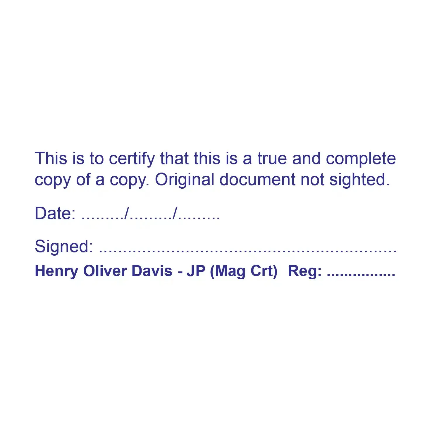 Queensland JP Stamp - Certify a Copy of a Copy