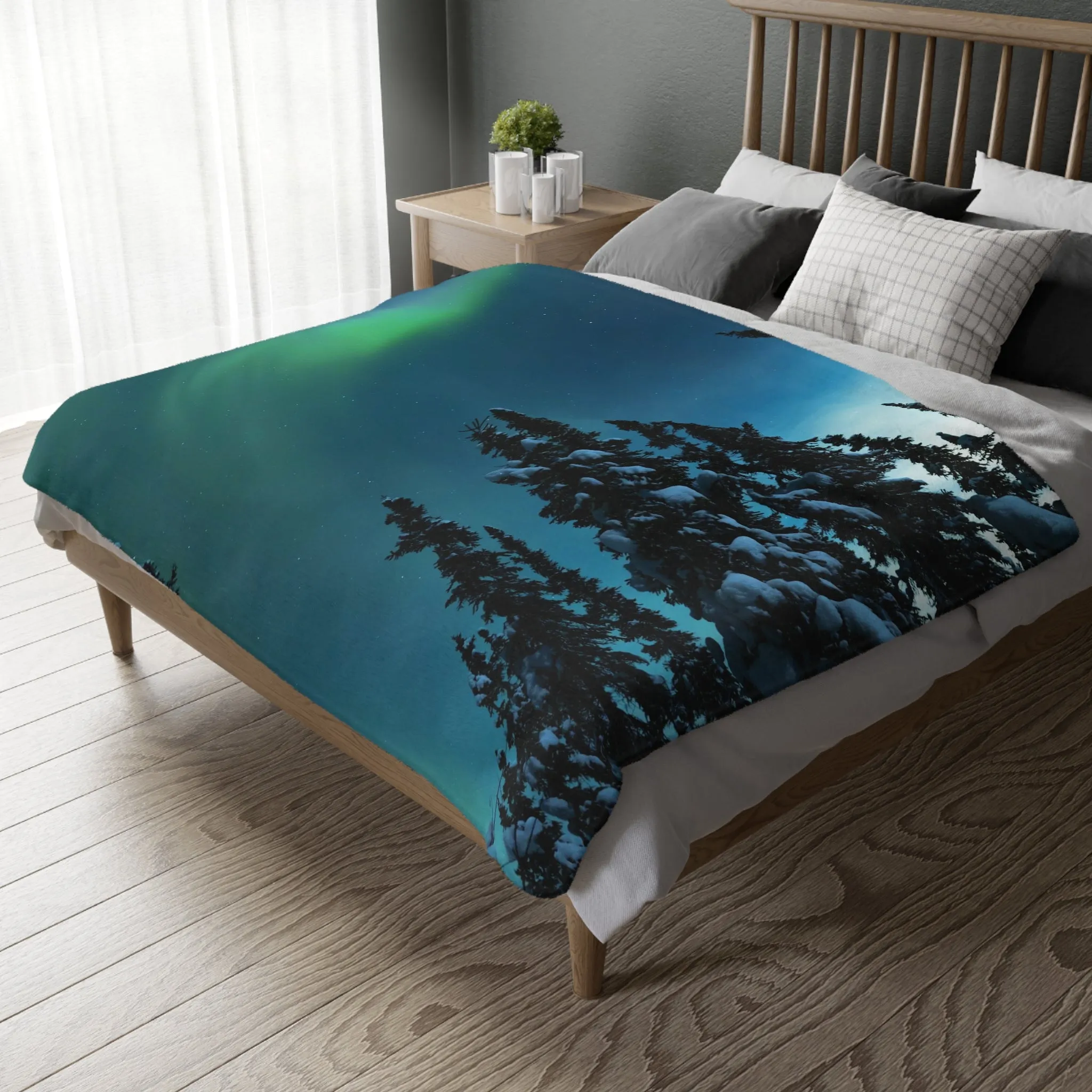 "Interconnected Lights" Reversible Minky Blanket