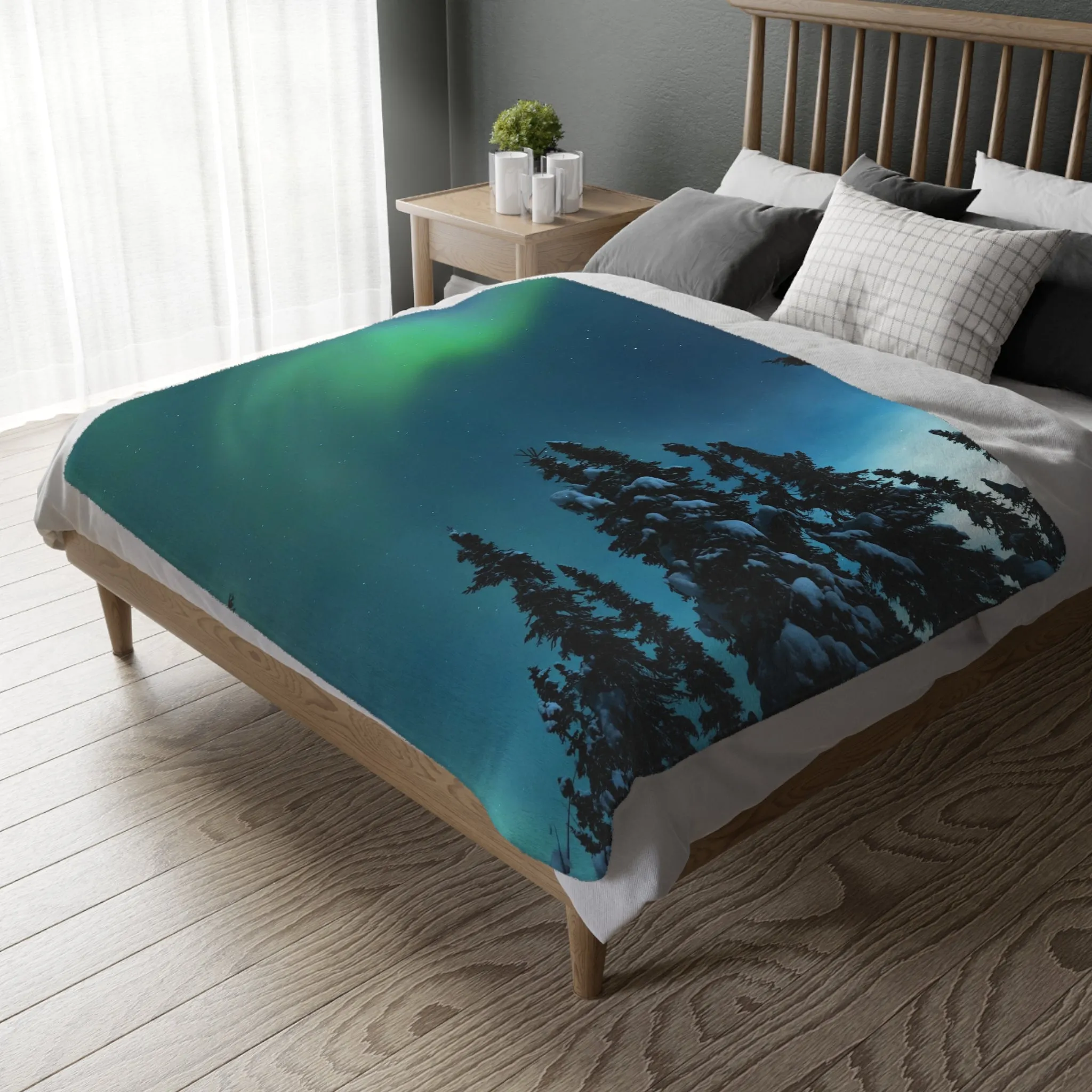 "Interconnected Lights" Reversible Minky Blanket