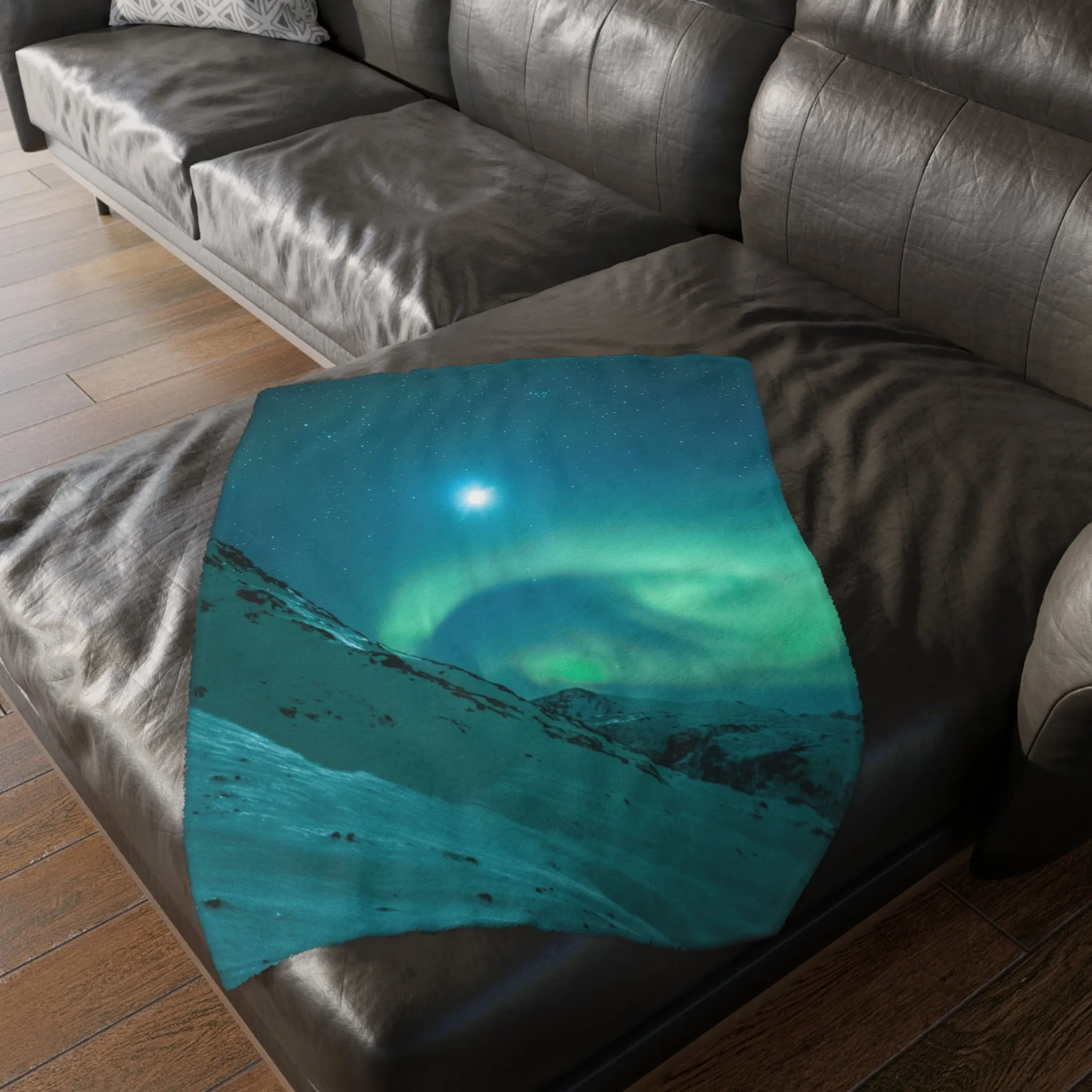 "Interconnected Lights" Reversible Minky Blanket
