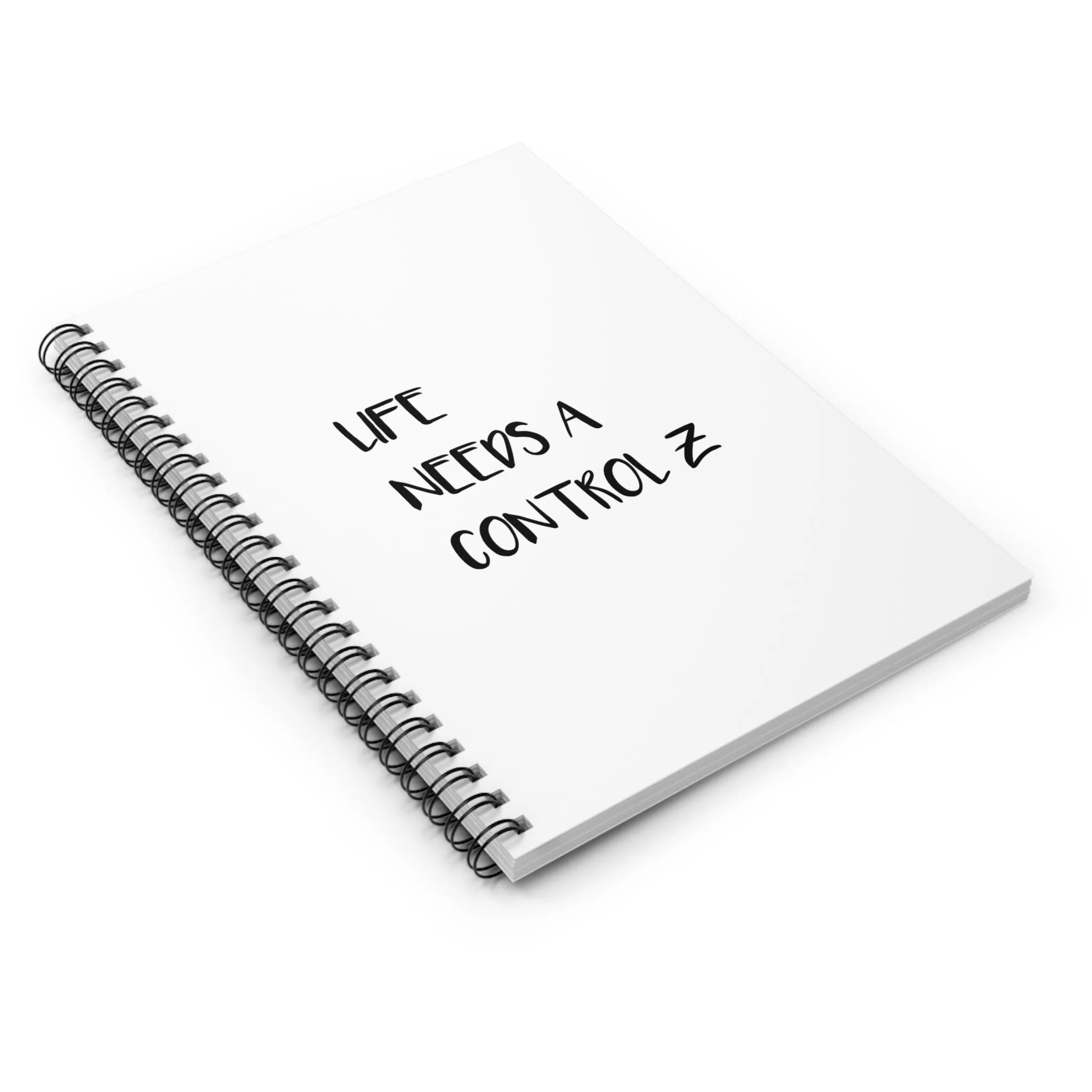 "Life Needs a Control Z"-  Spiral Notebook - Ruled Line for Creative Minds