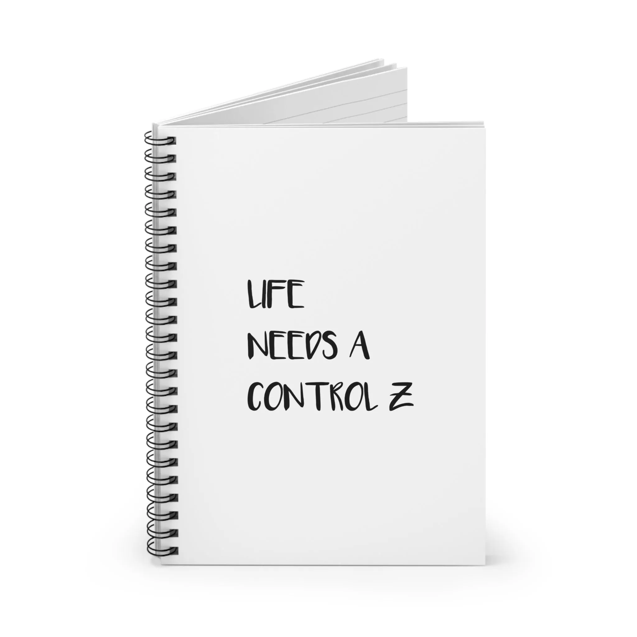 "Life Needs a Control Z"-  Spiral Notebook - Ruled Line for Creative Minds