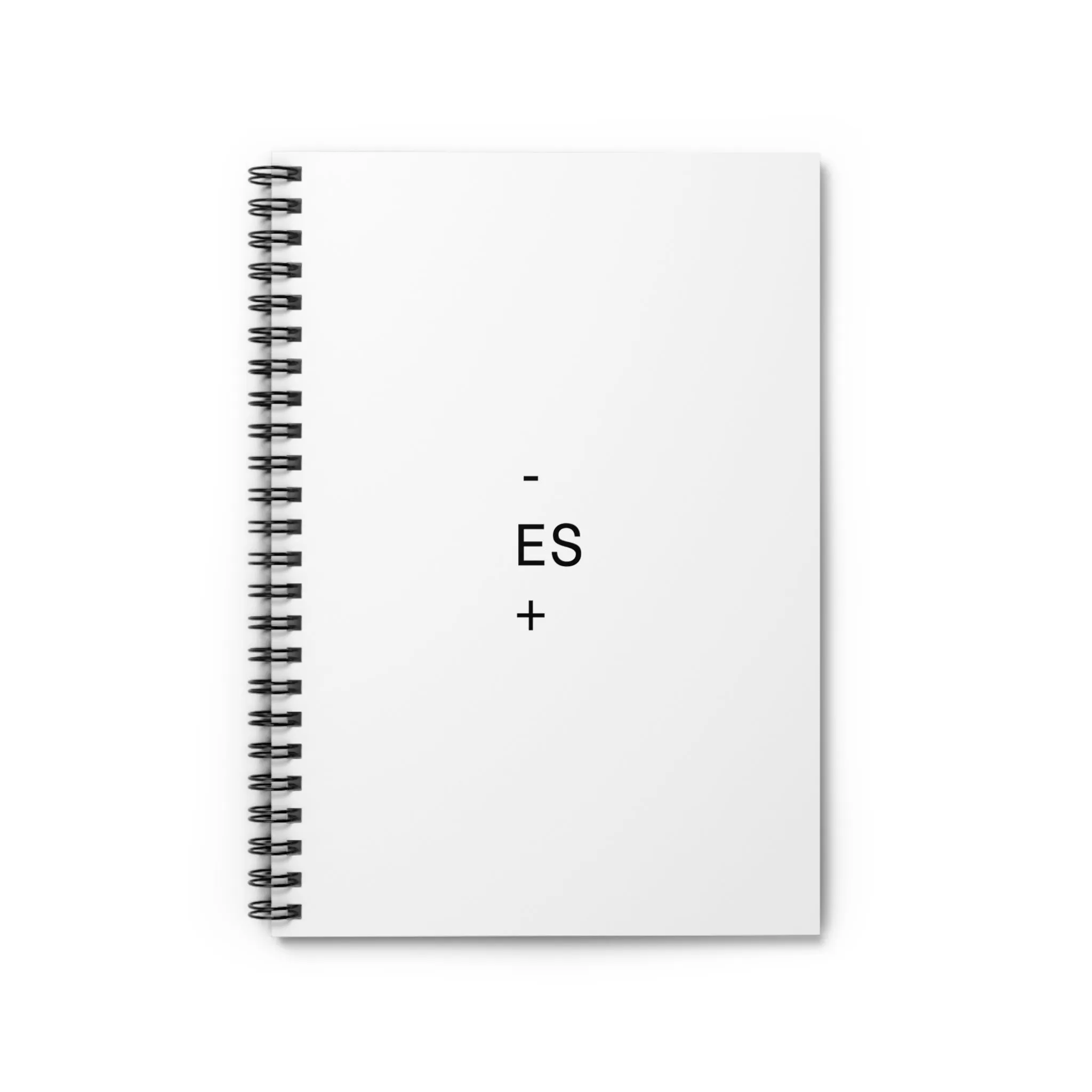 "Menos es Mas" - Minimalist Ruled Spiral Notebook - Perfect for Students and Professionals